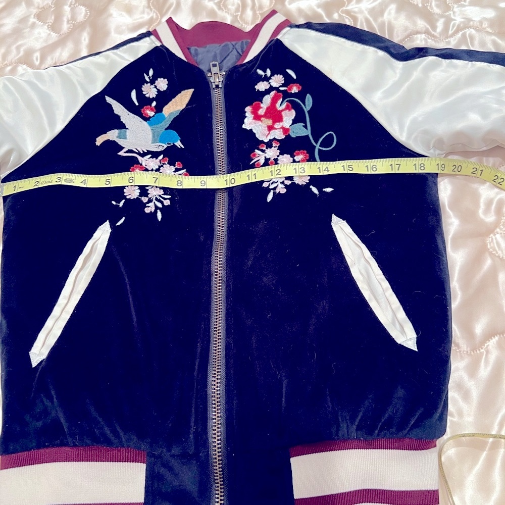 RARE Free People Embroidered Bomber Jacket - Picture 9 of 14